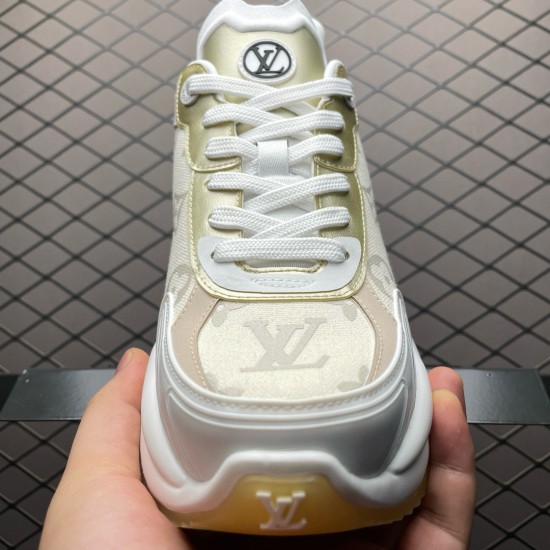 (Free Shipping)Louis Vuitton RUN 55 WMS Yellow