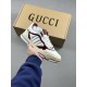 (Free Shipping)Gucci Re-Web Leather Sneakers Ebony