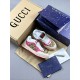 (Free Shipping)Gucci Re-Web Leather Sneakers Red