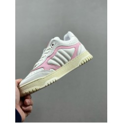 (Free Shipping)Gucci Re-Web Leather Sneakers Pink