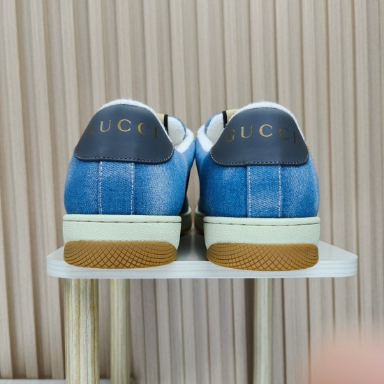 (Free Shipping)Gucci Ace 'Blue Velvet'