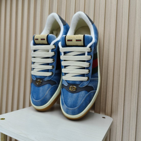 (Free Shipping)Gucci Ace 'Blue Velvet'