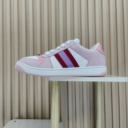 (Free Shipping)Gucci Wmns Screener Sneaker GG Monogram - Pink