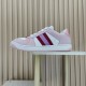 (Free Shipping)Gucci Wmns Screener Sneaker GG Monogram - Pink