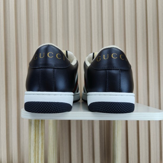 (Free Shipping)Gucci Wmns Screener 'Black White'