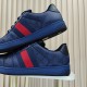 (Free Shipping)Gucci Screener 'GG Supreme - Dark Blue Red'