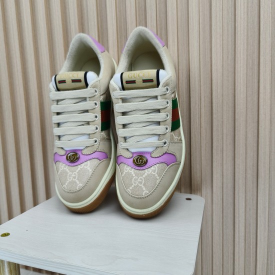 (Free Shipping)Gucci Wmns Screener 'GG Crystals - Purple Green Red'