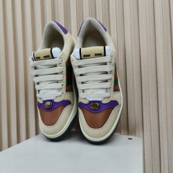 (Free Shipping)Gucci Wmns Screener 'Pink Green Orange'