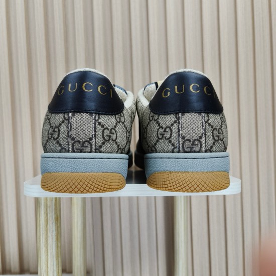 (Free Shipping)Gucci Screener Sneaker 'GG Monogram - Beige'