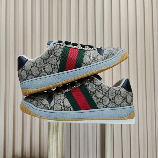 (Free Shipping)Gucci Screener Sneaker 'GG Monogram - Beige'