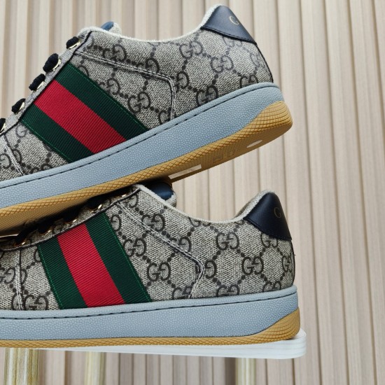 (Free Shipping)Gucci Screener Sneaker 'GG Monogram - Beige'