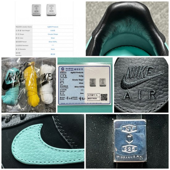 (Free Shipping)Nike Air Force 1 Low Tiffany & Co. 1837 DZ1382-001