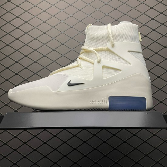 (Free Shipping)Nike Air Fear Of God 1 Sail Black FOG AR4237-100