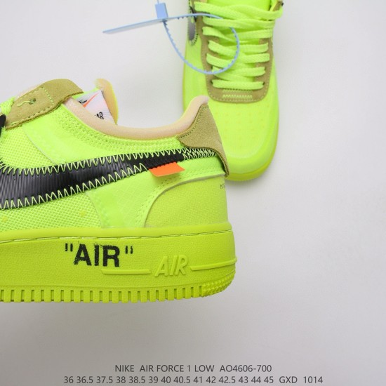 (Free Shipping)Nike Air Force 1 Low Off-White Volt AO4606-700