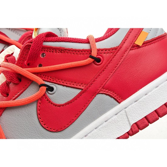 (Free Shipping)Nike Dunk Low Off-White University Red CT0856-600