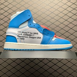 (Free Shipping)Jordan 1 Retro High Off-White University Blue AQ0818-148