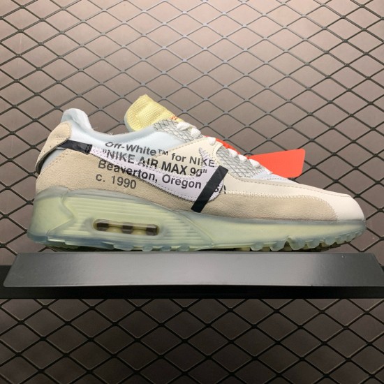 (Free Shipping)Nike Air Max 90 OFF-WHITE AA7293-100