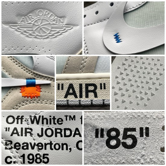 (Free Shipping)Jordan 1 Retro High Off-White White AQ0818-100