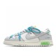 (Free Shipping)Off-White x Nike SB Dunk Low OW White Grey Blue DM1602-115