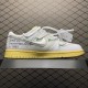 (Free Shipping)ReactRun Off White Nike Dunk Low 01 Of 50 OW White Metallic Silver DM1602-127