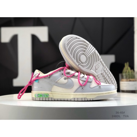 (Free Shipping)Off-White x Nike SB Dunk Low “The 50”  DM1602-122