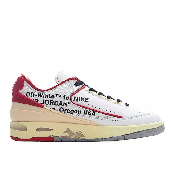 (Free Shipping)Jordan 2 Retro Low SP Off-White White Red DJ4375-106