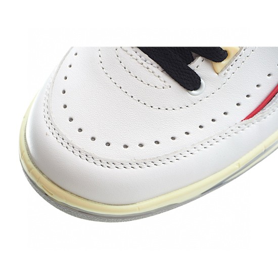 (Free Shipping)Jordan 2 Retro Low SP Off-White White Red DJ4375-106