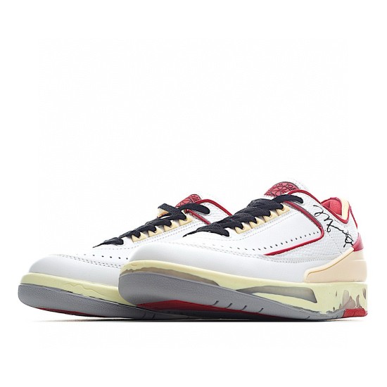 (Free Shipping)Jordan 2 Retro Low SP Off-White White Red DJ4375-106