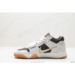 (Free Shipping)(5% off discount:WUKE5)Travis Scott x Jordan Cut The Check Nice Kicks White Brown FZ8117-100