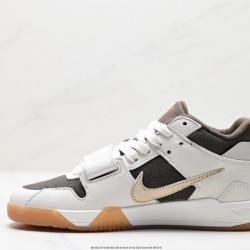 (Free Shipping)(5% off discount:WUKE5)Travis Scott x Jordan Cut The Check Nice Kicks White Brown FZ8117-100