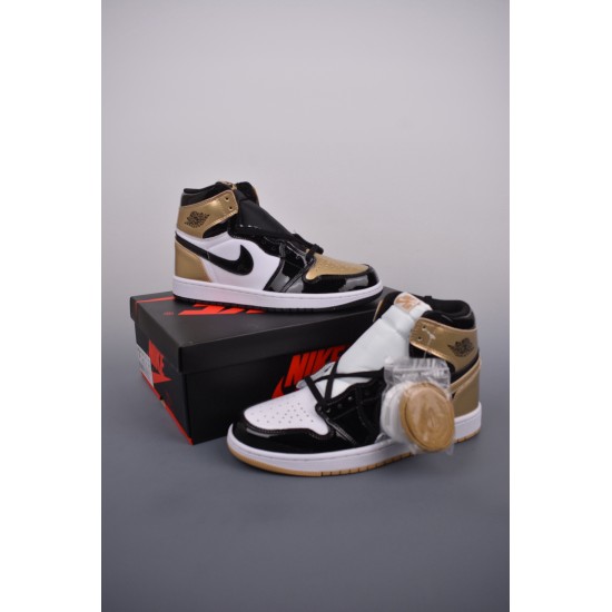 (Free Shipping)Jordan 1 Retro High Gold Top 3 861428-001