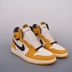 (Free Shipping)Air Jordan 1 High OG Yellow Ochre DZ5485-701