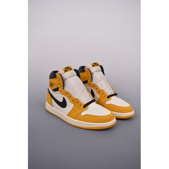 (Free Shipping)Air Jordan 1 High OG Yellow Ochre DZ5485-701