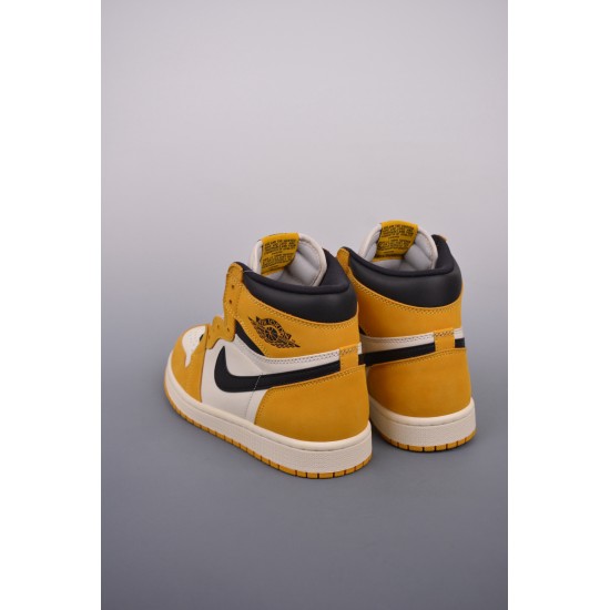 (Free Shipping)Air Jordan 1 High OG Yellow Ochre DZ5485-701