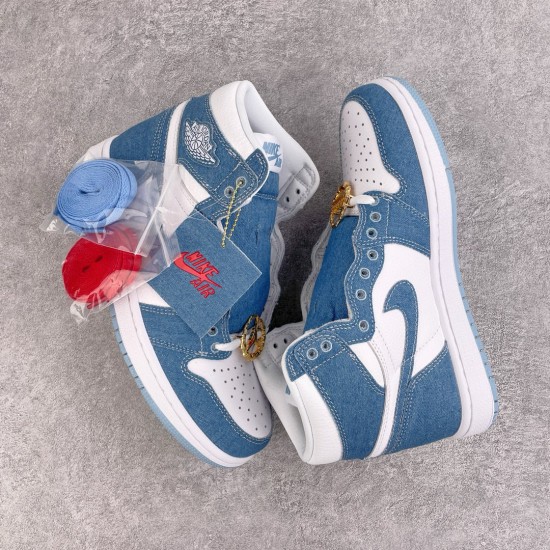 (Free Shipping)Jordan 1 High OG Denim (Women's) DM9036-104