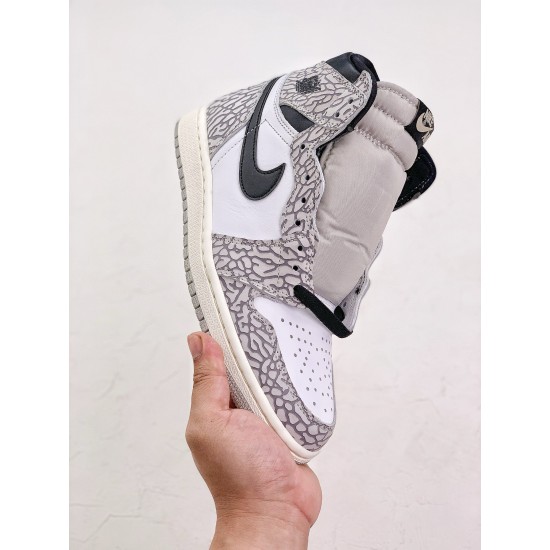 (Free Shipping)Jordan 1 Retro High OG White Cement DZ5485-052