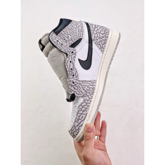 (Free Shipping)Jordan 1 Retro High OG White Cement DZ5485-052