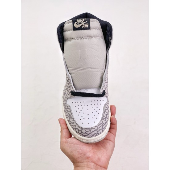 (Free Shipping)Jordan 1 Retro High OG White Cement DZ5485-052