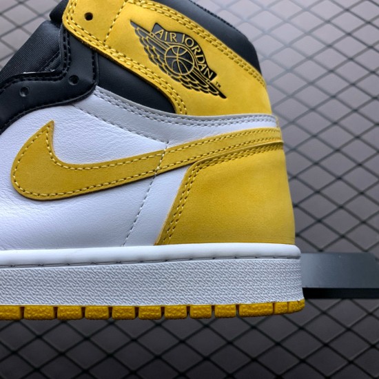 (Free Shipping)Jordan 1 Retro High Yellow Ochre 555088-109