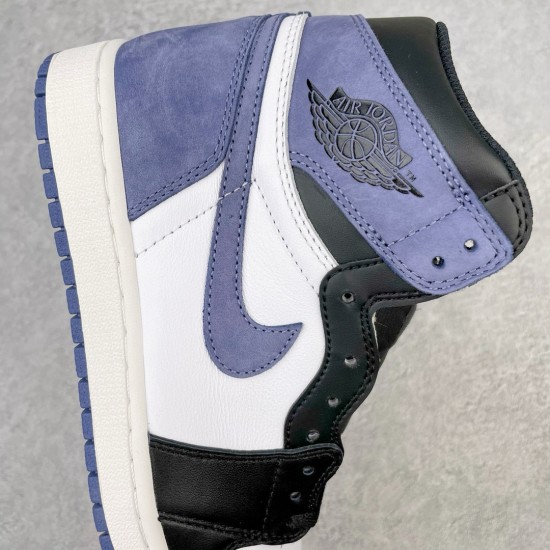 (Free Shipping)Jordan 1 Retro High Blue Moon  555088-115