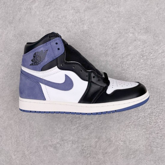 (Free Shipping)Jordan 1 Retro High Blue Moon  555088-115