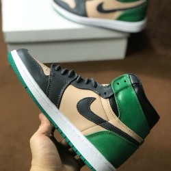 (Free Shipping)Jordan 1 Retro High Bio Beige Anthracite Mystic Green (W) AH7389-203