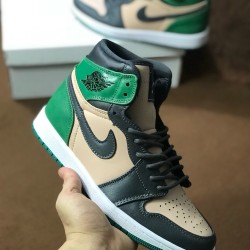 (Free Shipping)Jordan 1 Retro High Bio Beige Anthracite Mystic Green (W) AH7389-203