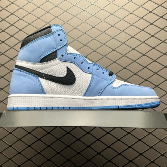 (Free Shipping)Jordan 1 Retro High White University Blue Black 555088-134