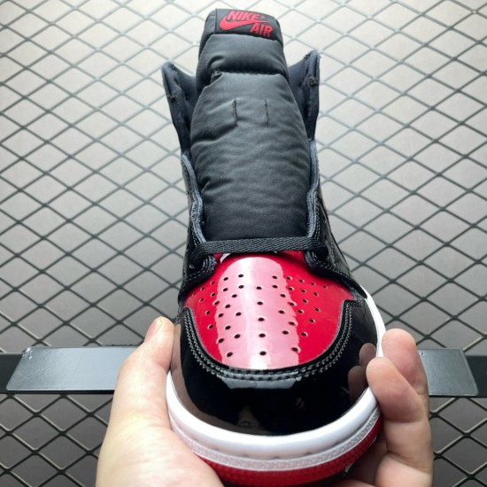 (Free Shipping)Air Jordan 1 High OG 'Bred Patent' 555088-063