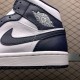 (Free Shipping)Jordan 1 Mid White Metallic Gold Obsidian (GS) 554725-174