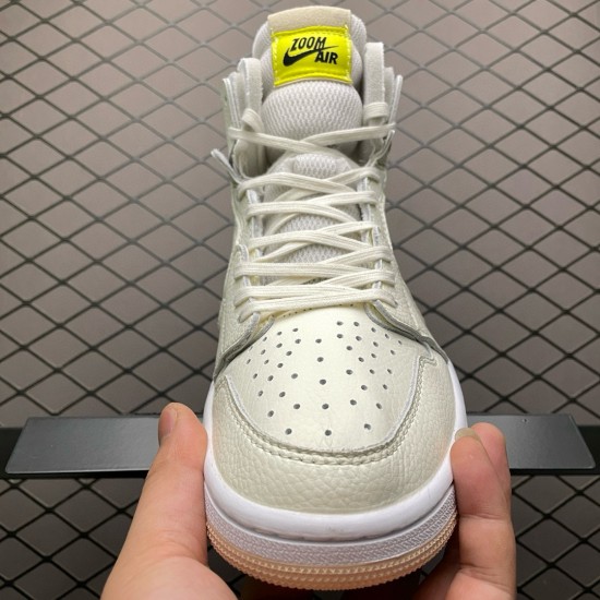 (Free Shipping)Jordan 1 High Zoom Air CMFT Pearl White (W) CT0979-107