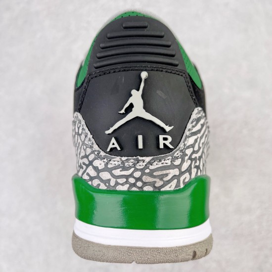 (Free Shipping)Air Jordan 3 Retro Pine Green Cement Grey Black CT8532-030