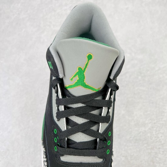 (Free Shipping)Air Jordan 3 Retro Pine Green Cement Grey Black CT8532-030