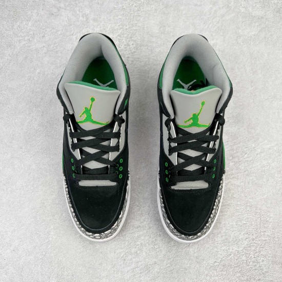 (Free Shipping)Air Jordan 3 Retro Pine Green Cement Grey Black CT8532-030